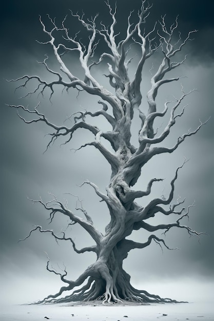 Spooky dry tree