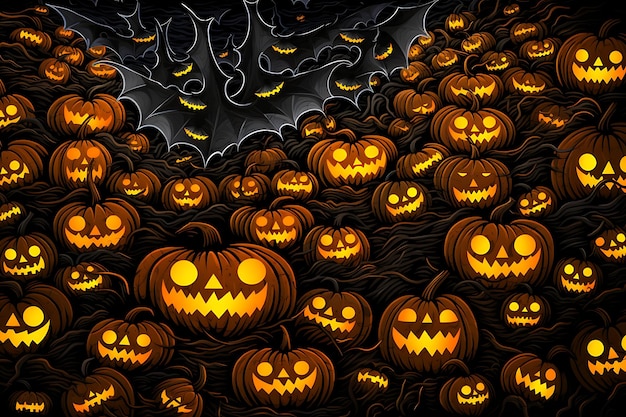 Spooky Elegance Halloween Pumpkin Patterns om je nacht te achtervolgen