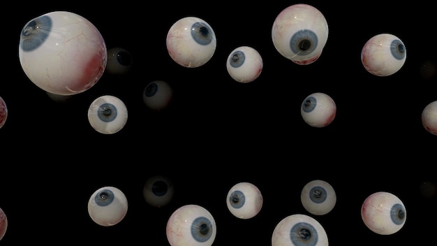 spooky eyes land background