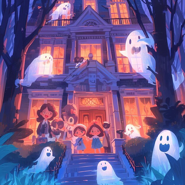 Spooky Ghost Family Halloween Fun