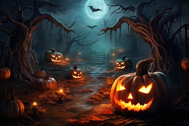 Spooky Halloween backdrop