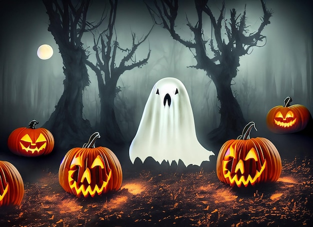 Spooky halloween background dark horror background