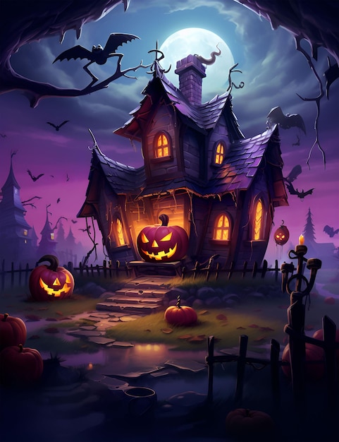 Spooky Halloween background design