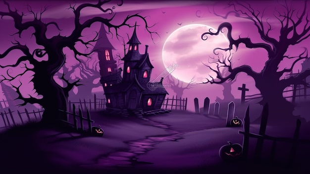 spooky halloween background illustration