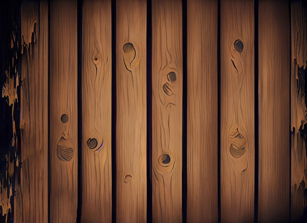 Spooky halloween background with empty wooden planks