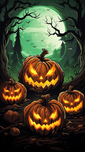 Spooky halloween background