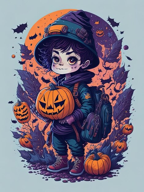 Коллекция детских футболок Spooky Halloween Fun для детей