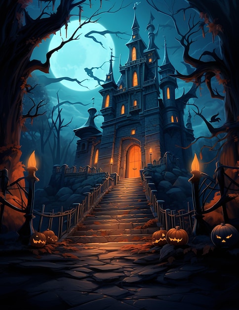 Spooky halloween house creepy halloween mansion