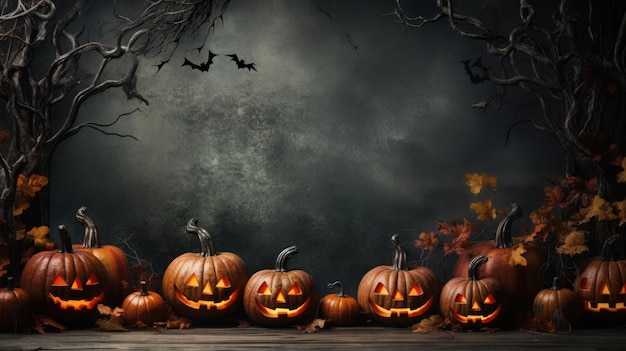 Spooky halloween night background