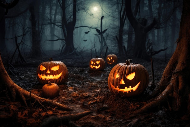 Spooky Pumpkin Patch onder het maanlicht