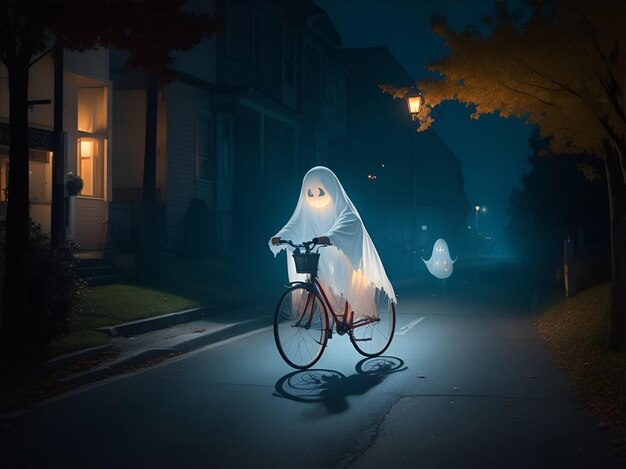 Фото Искусственный интеллект spooky specter cycling сгенерирован