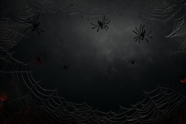 Spooky spider web background with blank area for your Halloween invitations