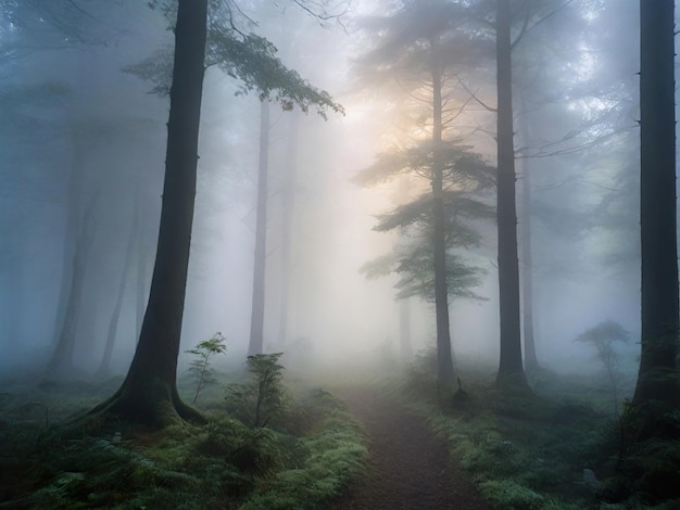 Spooky tropical forest nature