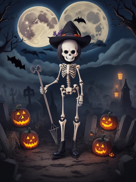Страшная векторная иллюстрация тыквы в стиле фэнтези Хэллоуин стилизованный ужас тыква страшная вечеринка де