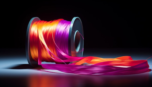 spool of colorful yarn generative ai