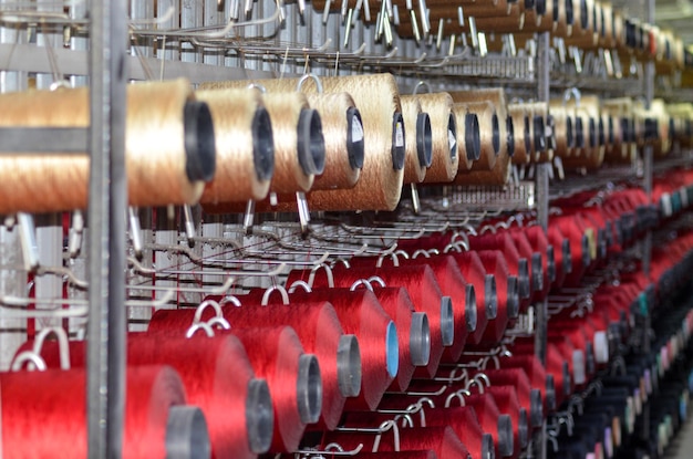 Spool Sewing Thread Rack at Textile Weaving Mill