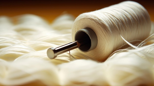 a spool of white thread