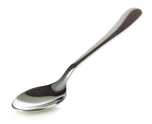Spoon closeup isolated on a white background