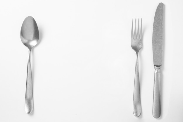 Spoon fork knife silver white 