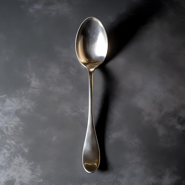 A spoon on a table