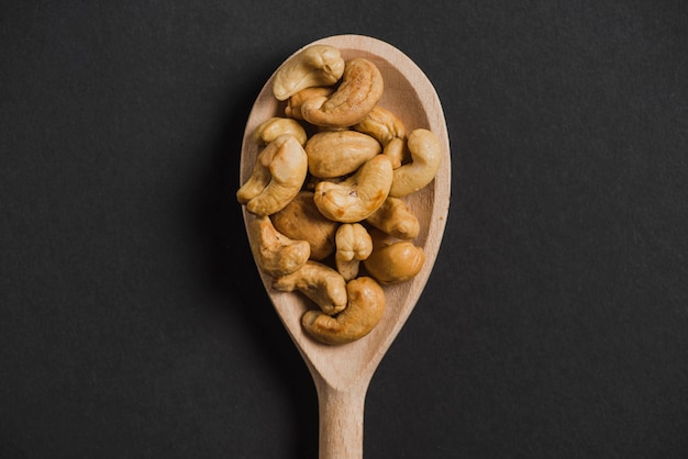 Spoon with cashews