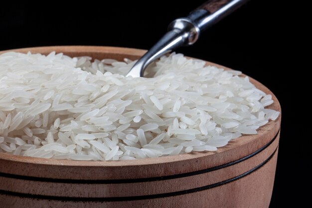 Spoonful of raw rice