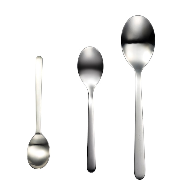 Spoons against white background