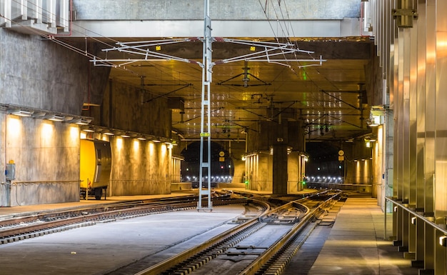 Spoortunnel onder de stad Malmö in Zweden