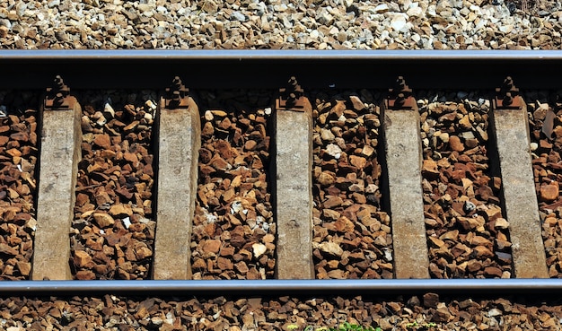 Foto spoorweg detail