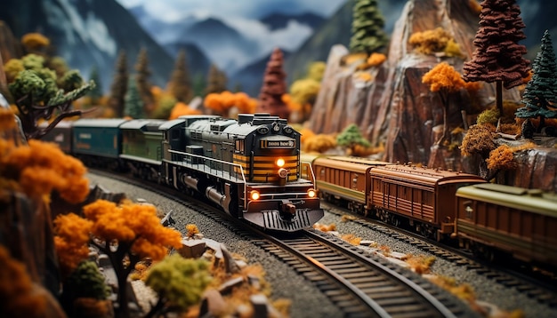 Spoorwegen diorama fotoshoot Realistisch model