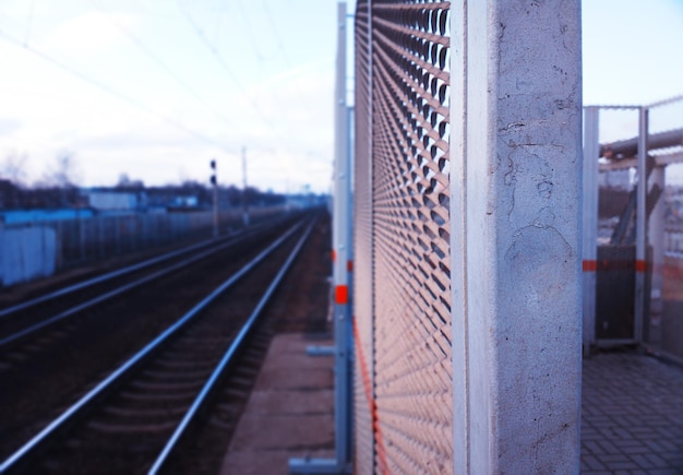 Spoorwegstation bokeh stad achtergrond hd