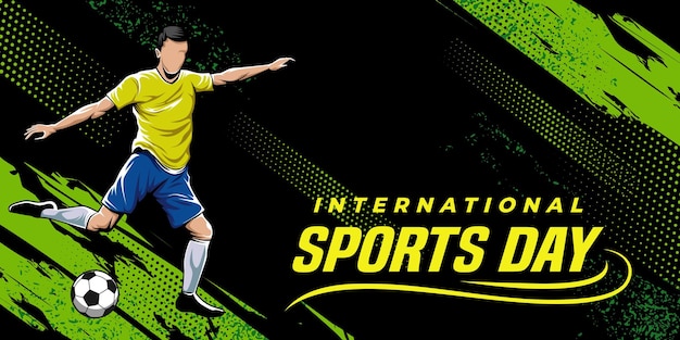 Sport achtergrond Vector Internationale Sportdag Banner achtergrond