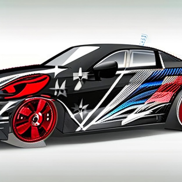 sport auto sticker wrap ontwerp vector