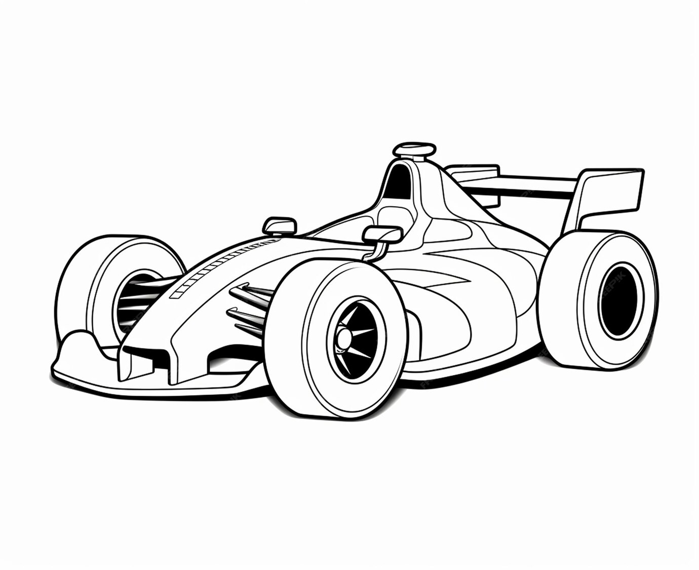 Premium AI Image Sport car coloring page for kids transportation