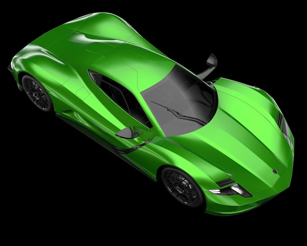 Sport car isolated on background 3d rendering illustration