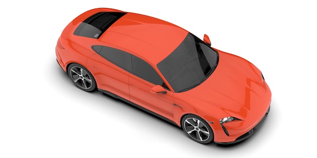 Sport car isolated on background 3d rendering illustration