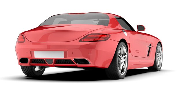 Sport car isolated on background 3d rendering illustration