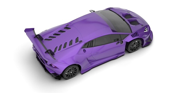 Sport car isolated on background 3d rendering illustration