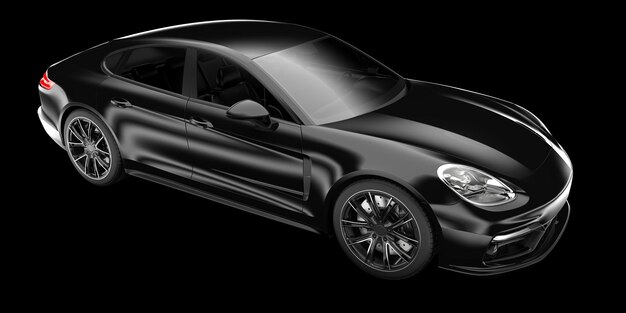 sport car isolated on background 3d rendering illustration