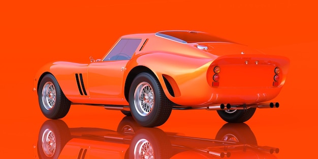 Sport car isolated on background 3d rendering illustration