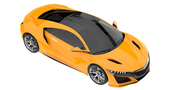 Foto auto sportiva isolata su sfondo 3d rendering illustrazione