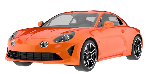 Sport car isolated on background 3d rendering illustration