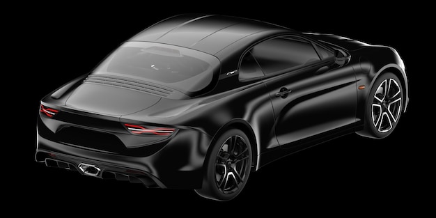 sport car isolated on background 3d rendering illustration