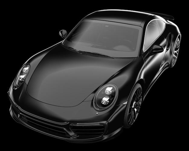sport car isolated on background 3d rendering illustration