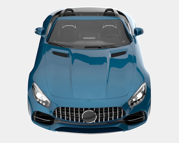 Foto auto sportiva isolata su sfondo 3d rendering illustrazione