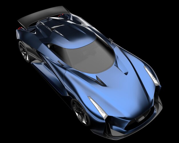 Спортивный автомобиль, изолированные на фоне 3D рендеринга иллюстрации