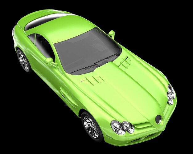 Sport car isolated on background 3d rendering illustration