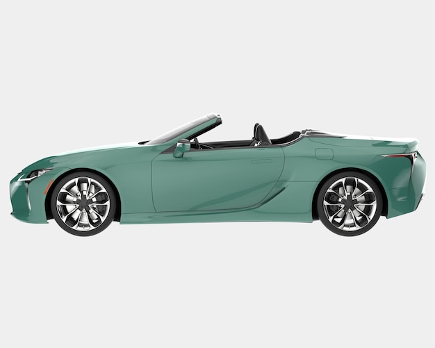 Sport car isolated on background 3d rendering illustration