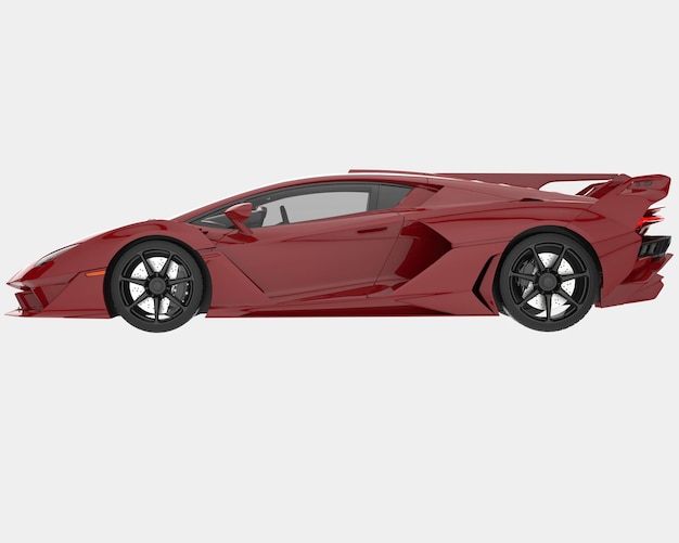 Sport car isolated on background 3d rendering illustration