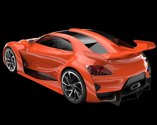 Sport car isolated on background 3d rendering illustration